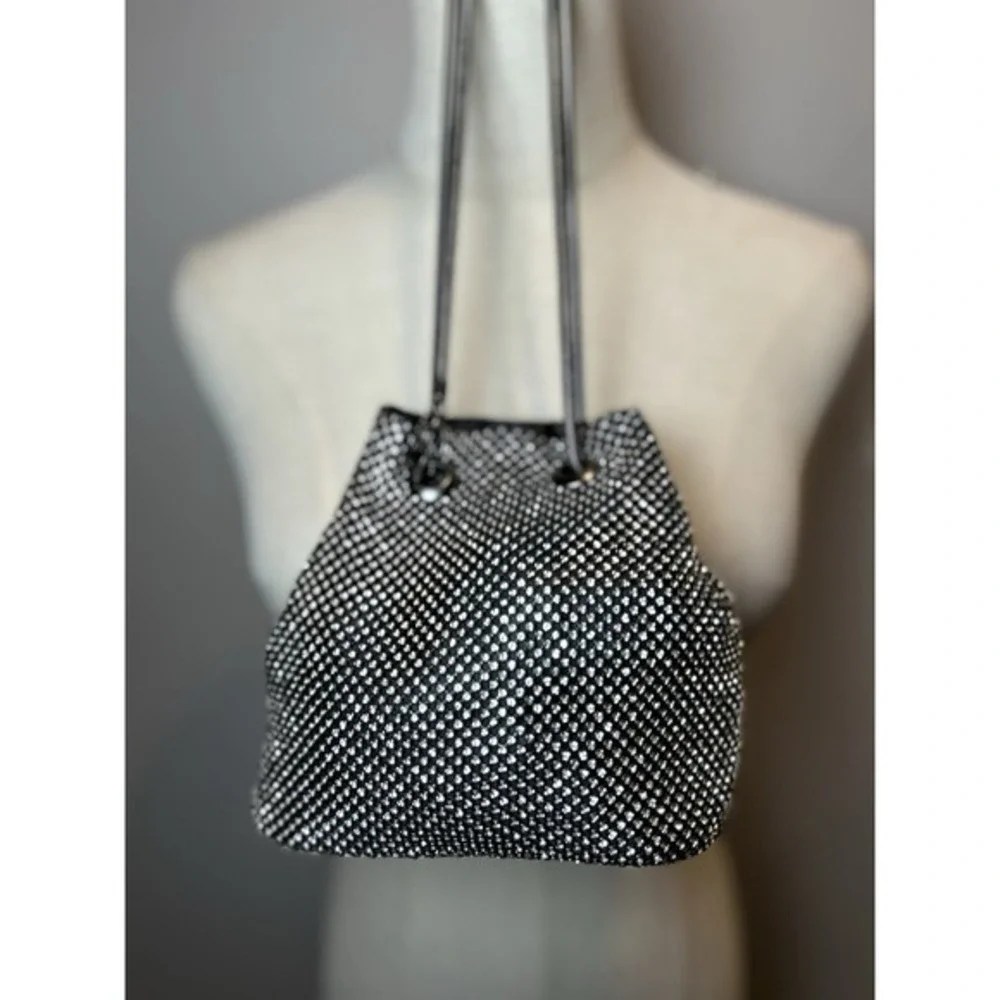 Badgley‎ Mischka Black Rhinestone Evening Clutch